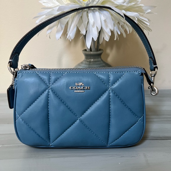 Coach Handbags - NWT Blue Coach Puffed Purse or Wristlet
